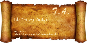 Tárczy Antal névjegykártya